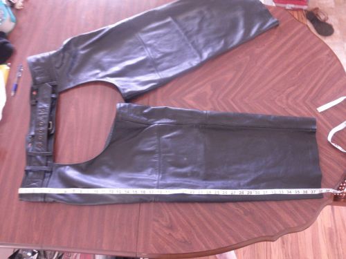 Hein gericke hg chaps motorcycle black leather gear xxl  vgc echt leder 2xl