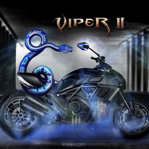 Magazi viper ii blue motorcycle mirrors m8 8mm for scooter - amm shop
