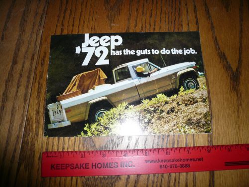 1972 jeep cj-5 cj-6 wagoneer commando gladiator sales brochure - small brochure