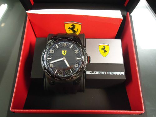 Official scuderia ferrari carbon fiber world time watch   7167