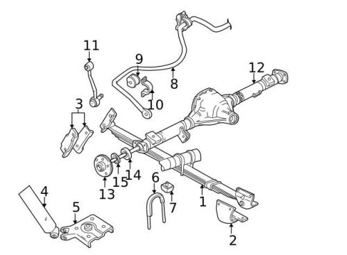 Genuine 1998-2002 ford leaf spring shackle 1l5z-5775-ab