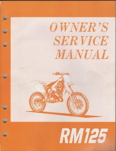 1997 suzuki motorcycle rm125 p/n 99011-36e51-03a owners service manual (874)