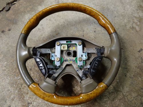 00-02 jaguar s-type steering wheel oem wood grain audio &amp; cruise