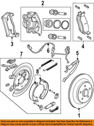 Mopar oem 68071076ab brake pad or shoe, rear