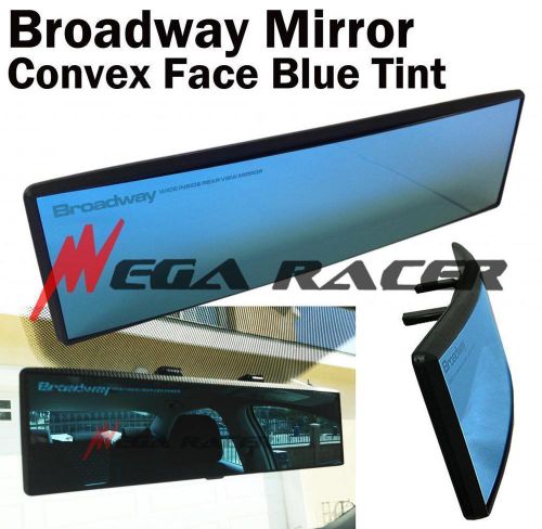 Jdm 1pc broadway 270mm convex blue tint rear-view clip-on mirror #vb6 vw volks