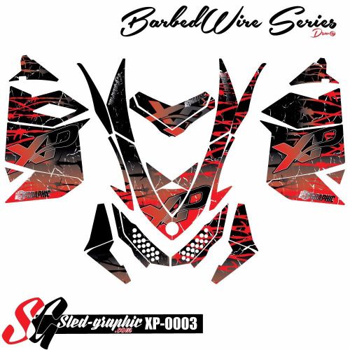 Wrap graphics decal kit for ski-doo rev xp mxz 2008 2009 2010 2012 2013 xp0003