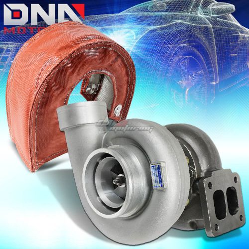 Gt45 turbocharger/turbo 800hp universal t4/t66 v-band 1.05 ar+red heat blanket