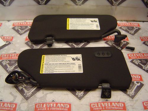 06-08 cadillac xlr oem lh rh sun visors w/ homelink garage opener black