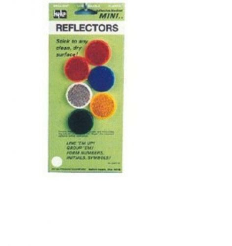 Hy-ko 6 pack, 1-1/4&#034;, plastic mini reflector, cmr-10