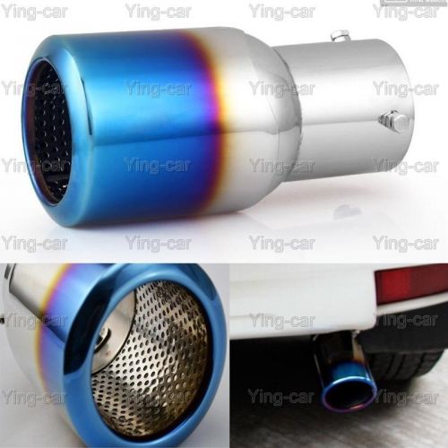 1x blue tailpipe exhaust muffler tail pipe tip for toyota land cruiser prado