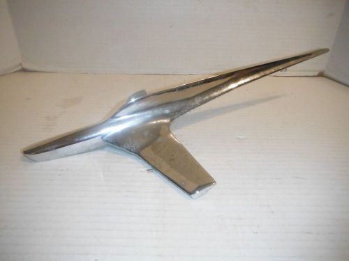 Car hood ornament mascot bonnet 1955 ford chrome airplane oem part# 16850-a