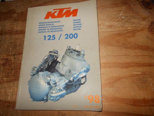 Ktm 1998 125/200 service manual german english french italian spanish # 3.205.27