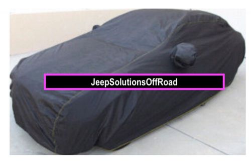 2015 dodge challenger breathable car cover w/mirror pockets - black euc