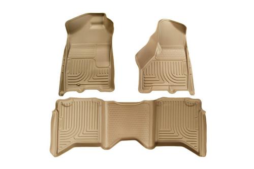 Husky liners 99003 2009 dodge ram tan custom floor mats 1st, 2nd row