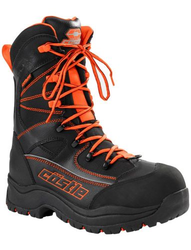 Castle x racewear force 2 mens snowmobile boot orange