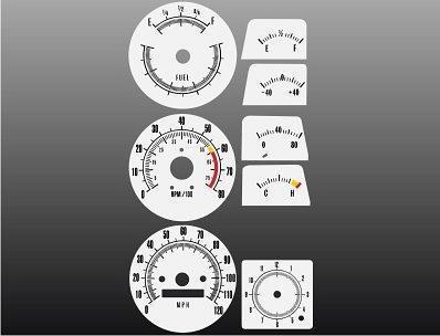 1969 chevrolet camaro instrument cluster white face gauges 69 z28 ss