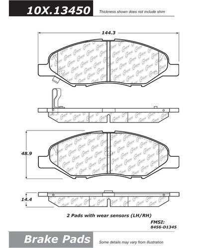 Centric 106.13450 brake pad or shoe, front