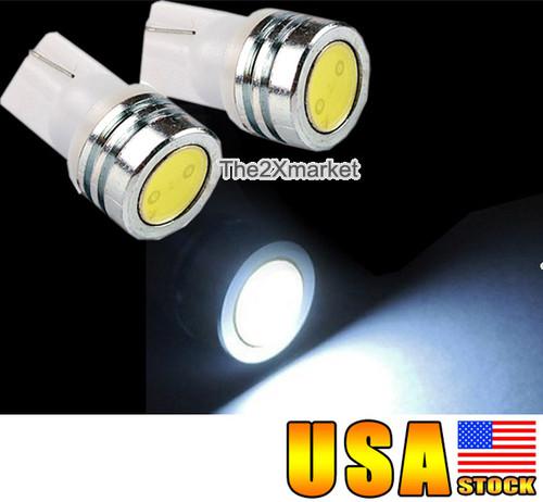 2 x pure white led wedge light bulbs t10 655 656 657 901 3652 280 1252 fast ship