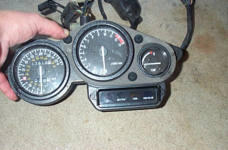 1990 yamaha fzr1000 fzr 1000 front fairing gauge cluster assembly oem