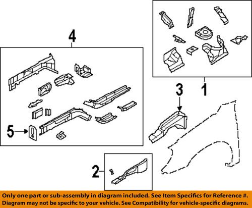 Mopar oem 5076005ae fender-lower rail assembly