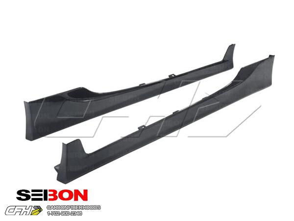 Seibon carbon fiber tb-style carbon fiber side skirts kit auto body scion, subar