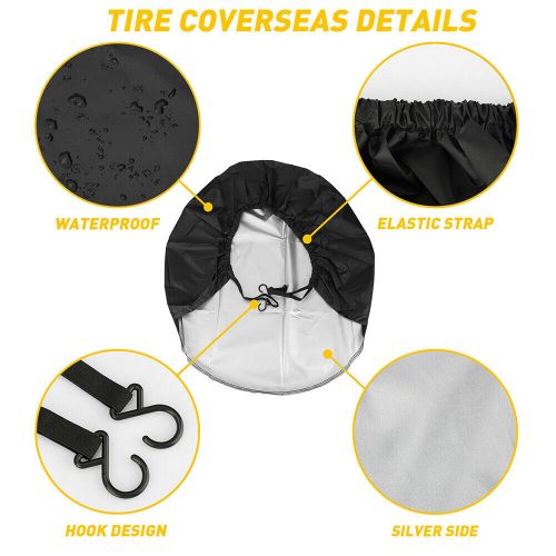 Universal 27-29 &#034; spare tire cover pu leather fit for trailer rv car truck wheel