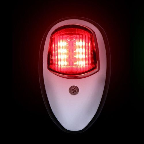 1x navigation light waterproof 12v led white&amp;red marine boat yacht signal lamp