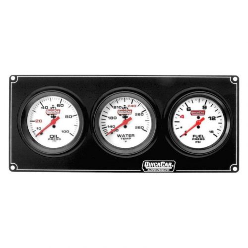 Quickcar racing 61-7012 - extreme 3-gauge panel (oil pressure/water temp/fuel