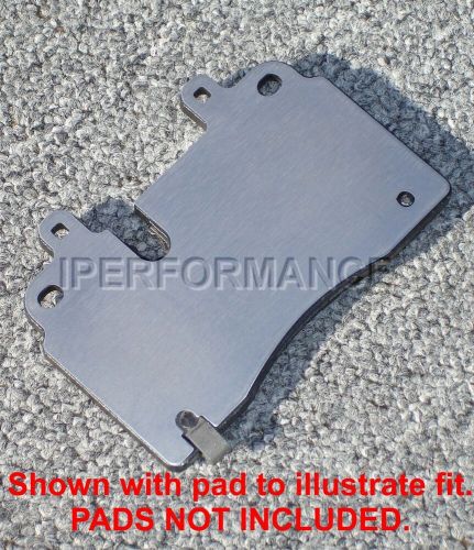 Titanium brake pad shim heat shield set for chevy corvette c8 jl9 20- w/ oem fr