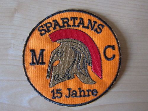 Mc patch spartans mc rocker hat patch motorcycle club patches hat vest-