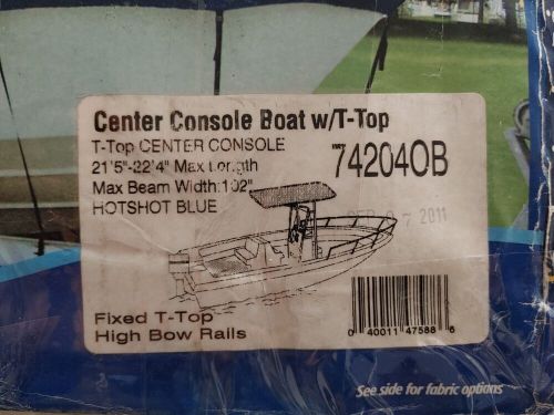 Taylor made trailerite center console t-top boat cover w/ rails 21&#039;5&#034;-22&#039;4&#034;x102&#034;