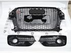 For 2013 2014 2015 audi q3 rsq3 front upper bumper grille mesh+ fog lamp grill