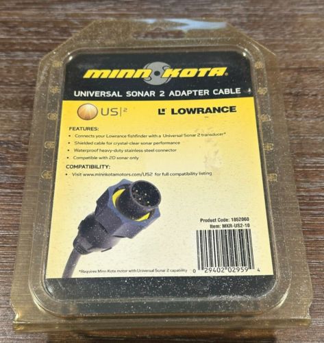 Oem minn kota mkr-us2-10 universal sonar 2 adaptor cable lowrance fish finder