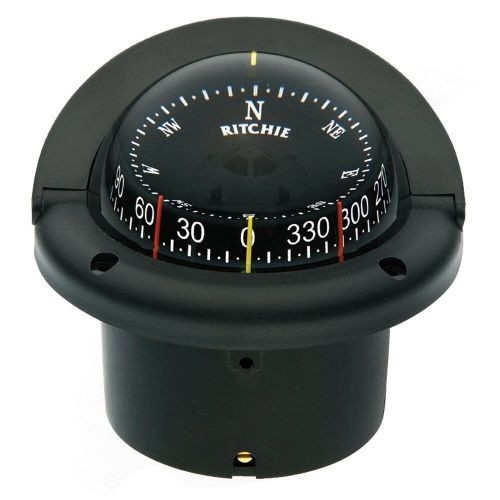 Ritchie navigation compass, flush mount, 3.75&#034; combi, black