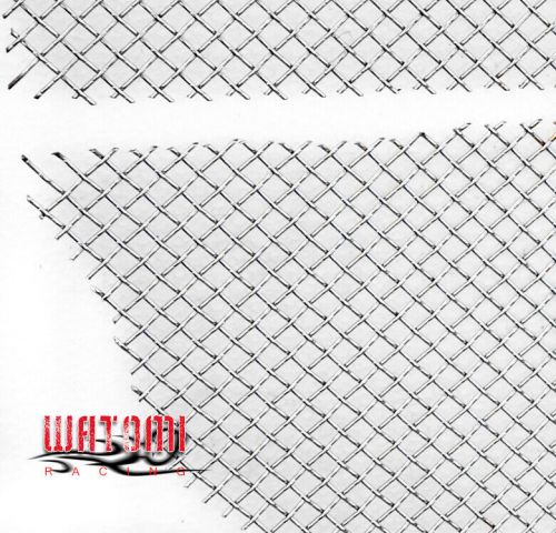 08-12 chevy malibu upper stainless steel wire mesh grille grill chrome 2pcs set