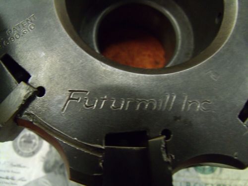 Futurmill 5&#034; shell face mill 1.5&#034; arbor sz. 8 indexable carbide insert facemill