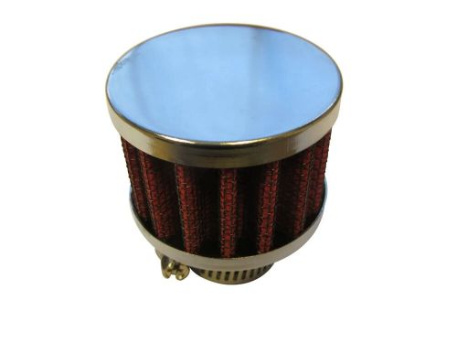 Small breather filter 12mm neck size (oil crankcase air) 50x38x12mm  red