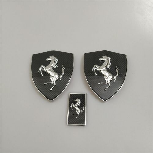 For ferrari f8 spider&amp;tributo carbon fiber fender shield&amp;front bonnect badge kit