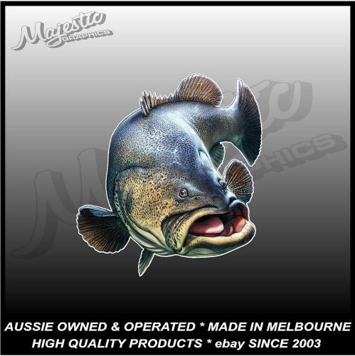 Murray cod - 150mm x 138mm  - boat decal / sticker / tackle box / esky