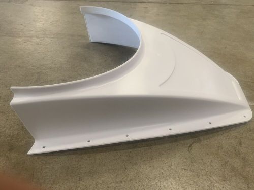 5 inch white curved hood scoop