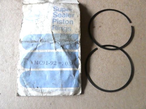 Hartman super sealer piston rings mc91-92 +.030 vintage go kart racing parts