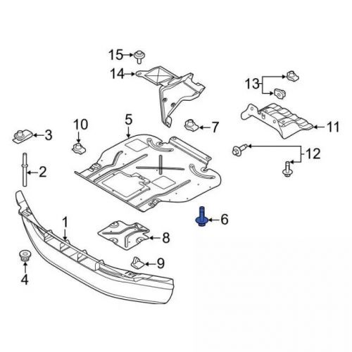 Genuine ford skid plate screw w503943-s900