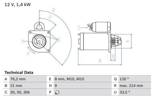 Starter motor fits bmw x3 e83 3.0 03 to 06 bosch 12411354823 12411438696 quality