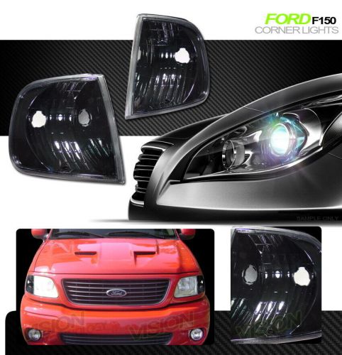 For 97-03 f150/f250/expedition black turn signal parking corner lights lamp pair