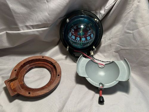 Plastimo contest bulkhead compass black with red card