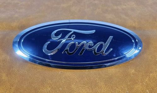 2018-2020 ford expedition blue rear tailgate emblem 7.5x3 oem used#c1