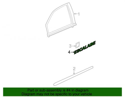 Genuine gm escalade name plate 15162148