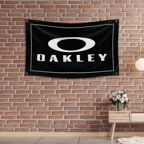 Oakley flag banner 3x5 ft sunglasses promotional man cave wall decor garage sign