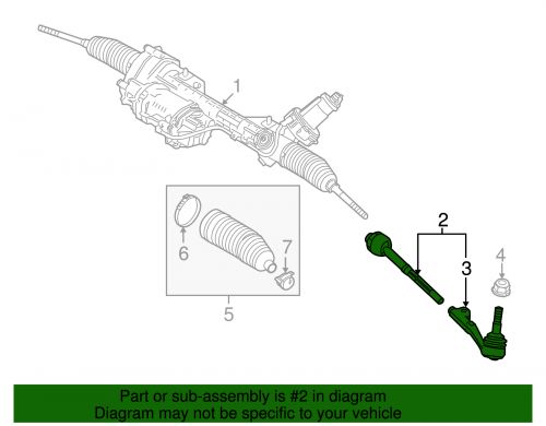 Genuine bmw tie rod assembly 32106765235