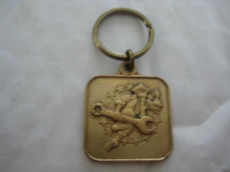 1976 brass key chain snap on tools minute man bicentenial special edition